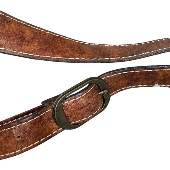 Patricia Nash Floral Tooled Embossed Leather Crossbody Bag Brown Distressed Boho - Picture 7 of 8